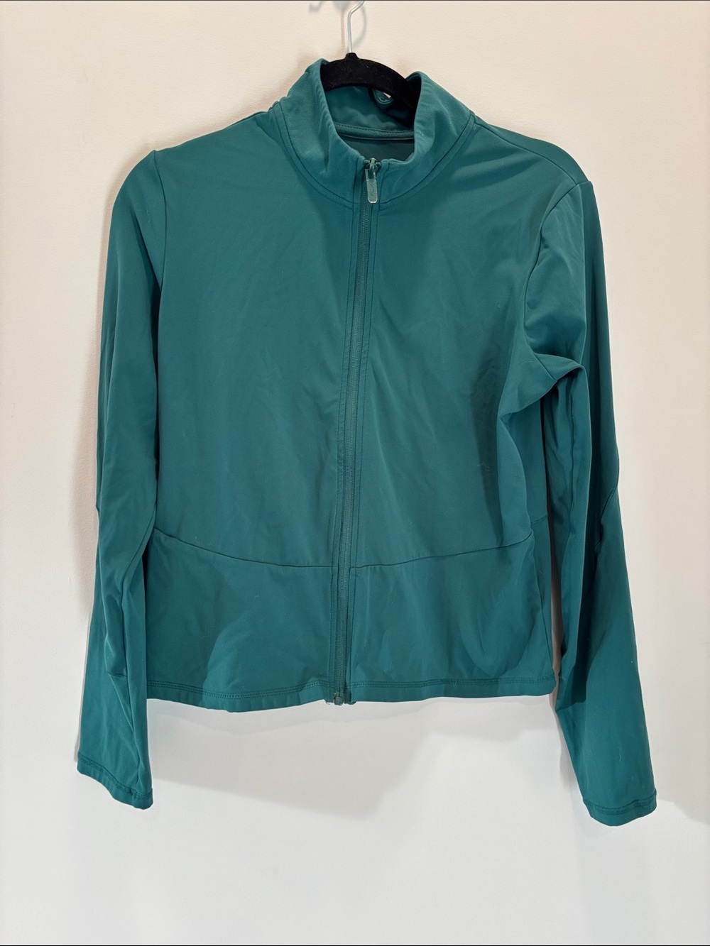 FLX Teal Full Zip Performance Jacket Athletic Yoga Running Small